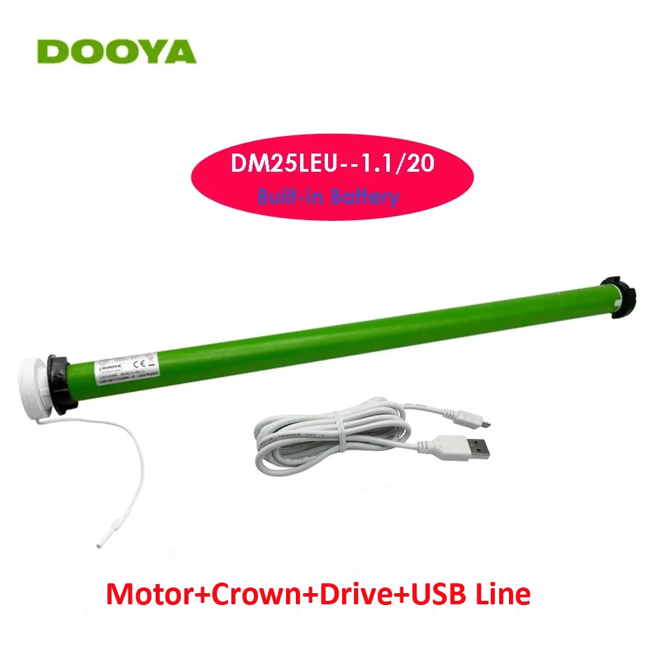 Трубчатый двигатель DOOYA DM25LEU со встроенным литий-ионным аккумулятором для вращающихся жалюзи, управление с помощью эмиттера RF433, для диаметра. Трубка 38 мм, USB зарядка
Трубчатый двигатель DOOYA DM25LEU со встроенным литий-ионным аккумулятором для вращающихся жалюзи, управление с помощью эмиттера RF433, для диаметра. Трубка 38 мм, USB зарядка