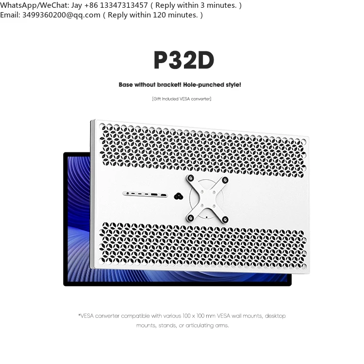 Kuycon P32D Minimalist Border 60Hz Flat Monitor 32 Inch 4k Wide Computer Screen for Immersive Viewing of Movies Without Bracket
Kuycon P32D Minimalist Border 60Hz Flat Monitor 32 Inch 4k Wide Computer Screen for Immersive Viewing of Movies Without Bracket