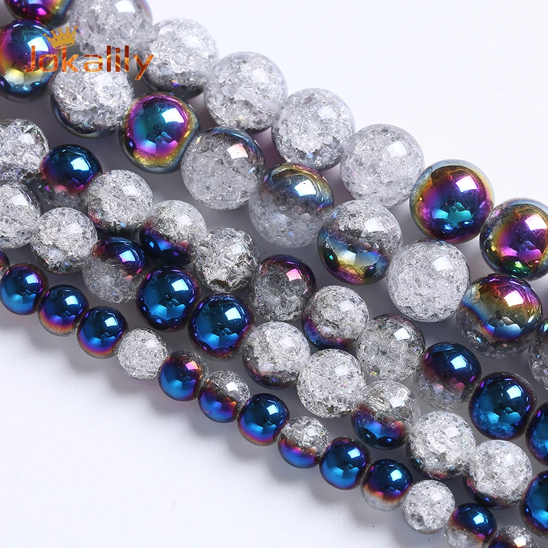 Natural Colorful Blue Snow Crackle Quartz Crystal Plating Beads For Jewelry Making Round Loose Beads DIY Bracelets 6 8 10mm 15"
Natural Colorful Blue Snow Crackle Quartz Crystal Plating Beads For Jewelry Making Round Loose Beads DIY Bracelets 6 8 10mm 15"
