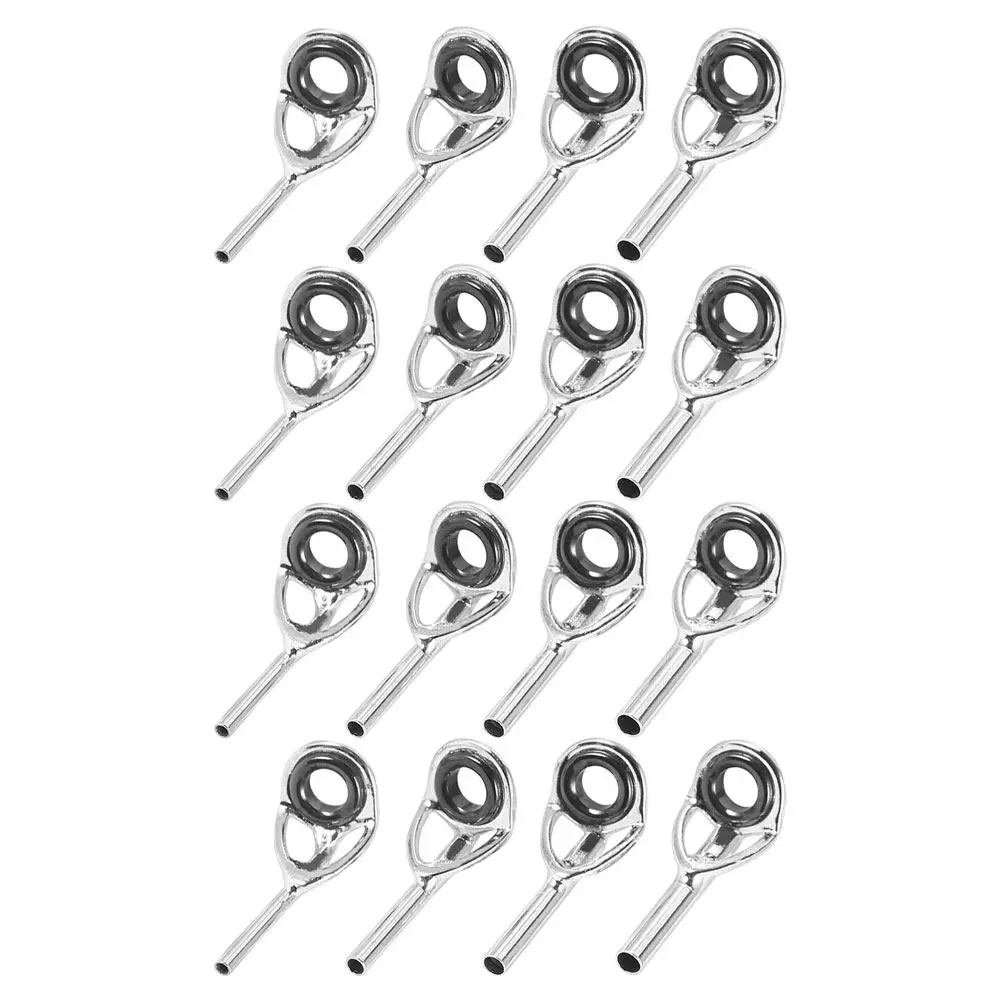 16Pcs Fishing Rod Guide Rings Stainless Steel Ceramic Insert Tip Replacement Smooth Line Flow Sea Fly Fishing Rod Repair Kit