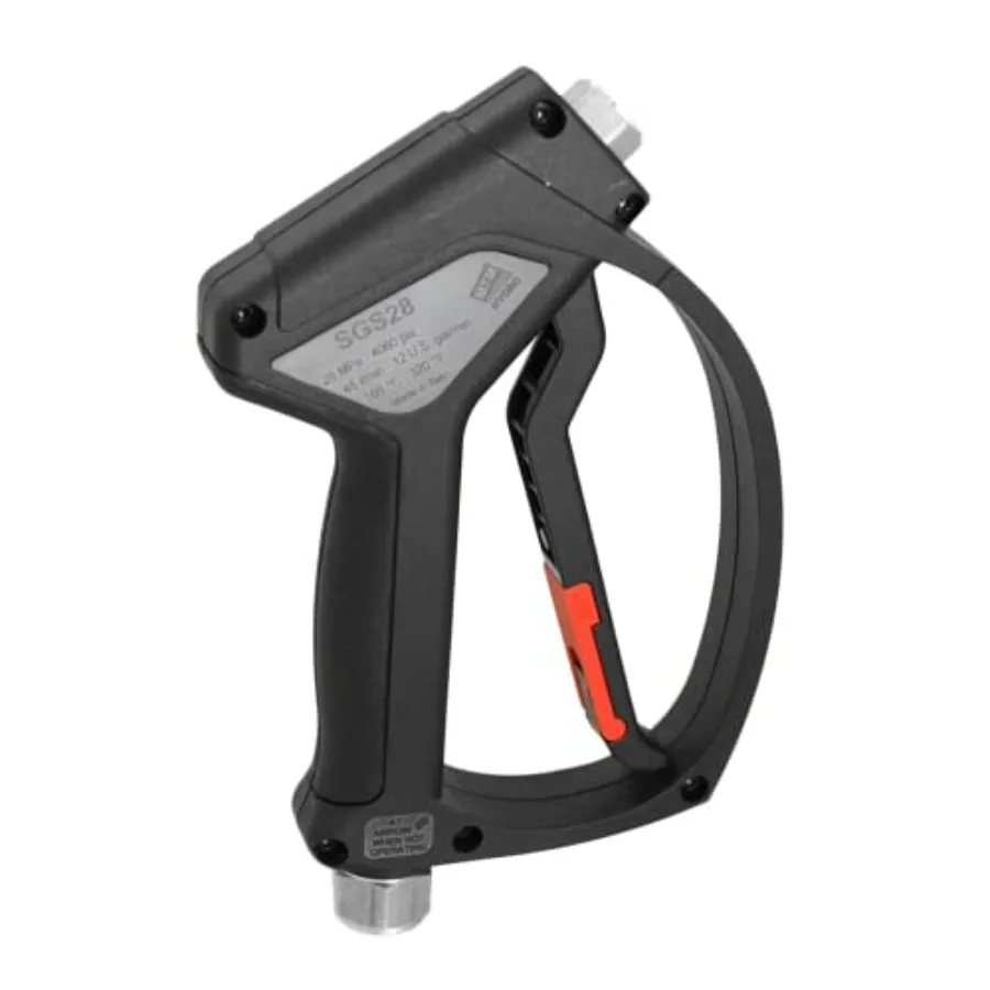 Commercial Grade SGS28 Pressure Washer Trigger Gun, Durable Brass and Stainless Steel Construction, Black and Red Color, Ergono
Commercial Grade SGS28 Pressure Washer Trigger Gun, Durable Brass and Stainless Steel Construction, Black and Red Color, Ergono