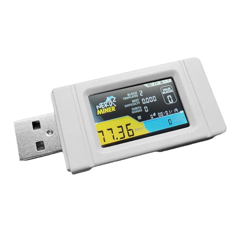 AM-Nerdminer USB-майнер 77 кГц/с с цветным экраном BTC Solo Лотерейный майнер Мини-биткойн BTC Miner Nerd Miner
AM-Nerdminer USB-майнер 77 кГц/с с цветным экраном BTC Solo Лотерейный майнер Мини-биткойн BTC Miner Nerd Miner