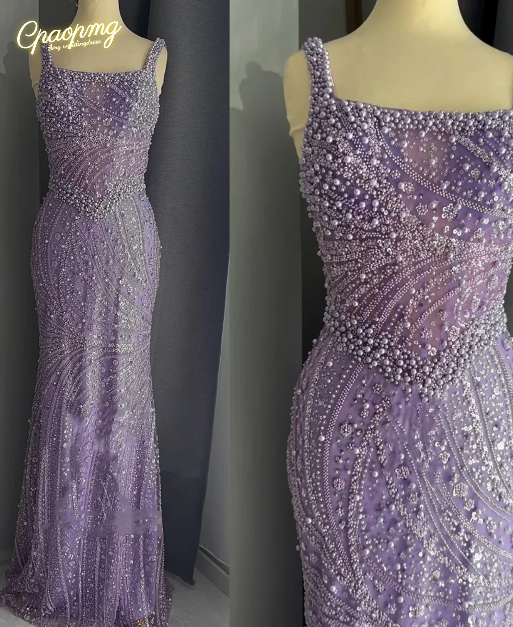 Customized Luxury Mermaid Peals Lace Evening Dresses for Women Beaded Long Formal Prom Wedding Party Gown robes de soirée
Customized Luxury Mermaid Peals Lace Evening Dresses for Women Beaded Long Formal Prom Wedding Party Gown robes de soirée