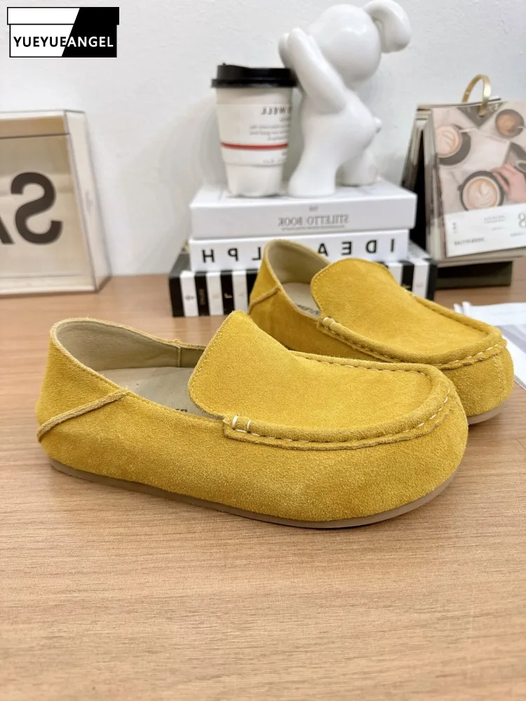 New Spring Women Cow Suede Loafers Vintage Handmade Solid Color Round Toe Office Ladies Comfortable Slip On Flat Casual Shoes
New Spring Women Cow Suede Loafers Vintage Handmade Solid Color Round Toe Office Ladies Comfortable Slip On Flat Casual Shoes