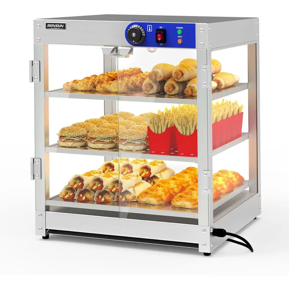 Витрина-нагреватель для пиццы, коммерческая настольная электрическая витрина-нагреватель с съемными полками, LED-подсветкой и стеклянной дверцей, для выпечки
Витрина-нагреватель для пиццы, коммерческая настольная электрическая витрина-нагреватель с съемными полками, LED-подсветкой и стеклянной дверцей, для выпечки