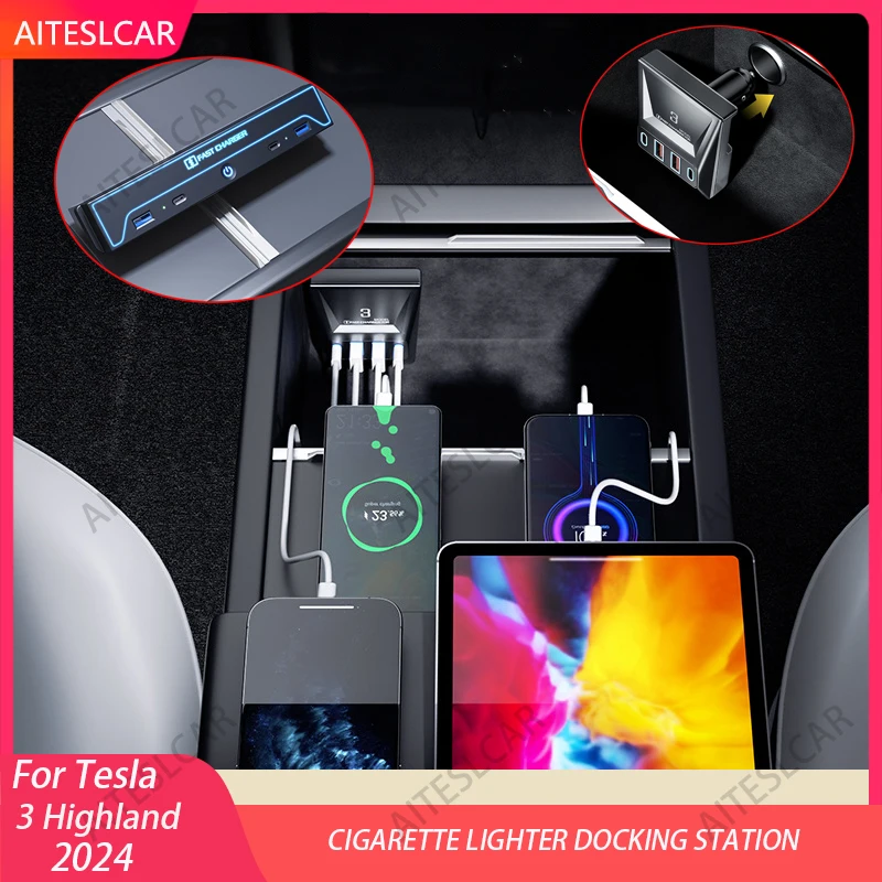 Док-станция расширения для Tesla Model 3 Highland 2024 2025 90 Вт, быстрая зарядка, центральная нижняя скрытая прикуриватель, зарядное устройство, аксессуары
Док-станция расширения для Tesla Model 3 Highland 2024 2025 90 Вт, быстрая зарядка, центральная нижняя скрытая прикуриватель, зарядное устройство, аксессуары