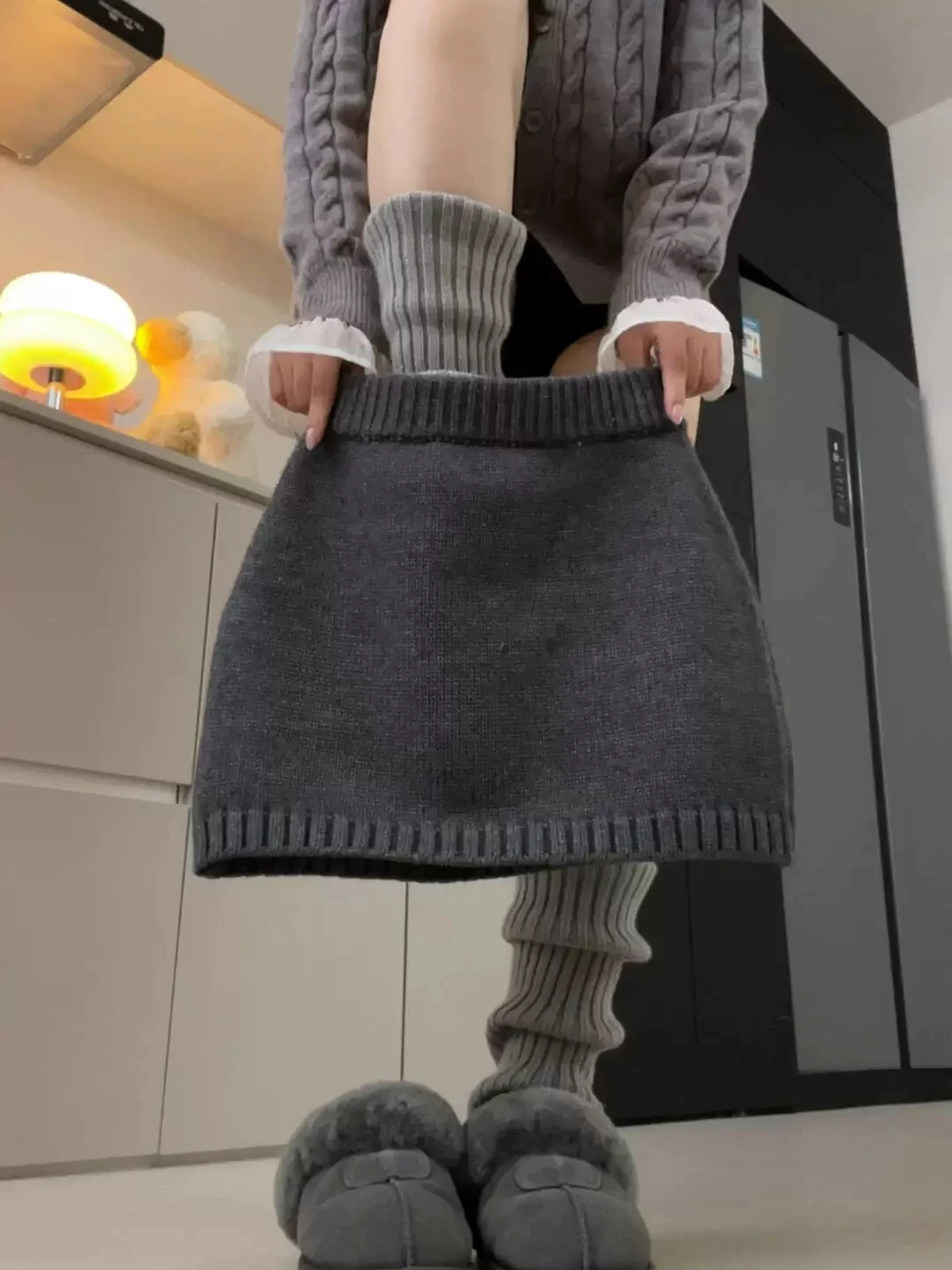 Korean Sle Sweet ey Knitted Wrap around Skirt Women's Autumn Winter Slim High Waist Meat Concealing Long Leg ort S...
Korean Sle Sweet ey Knitted Wrap around Skirt Women's Autumn Winter Slim High Waist Meat Concealing Long Leg ort S...