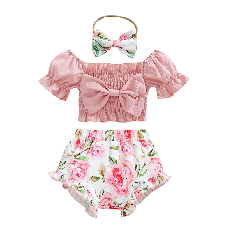 1-5Y Children's Clothing Sweet Princess Puff Sleeve Bow Top Floral Shorts Two-Piece Set kids clothes wear
1-5Y Children's Clothing Sweet Princess Puff Sleeve Bow Top Floral Shorts Two-Piece Set kids clothes wear