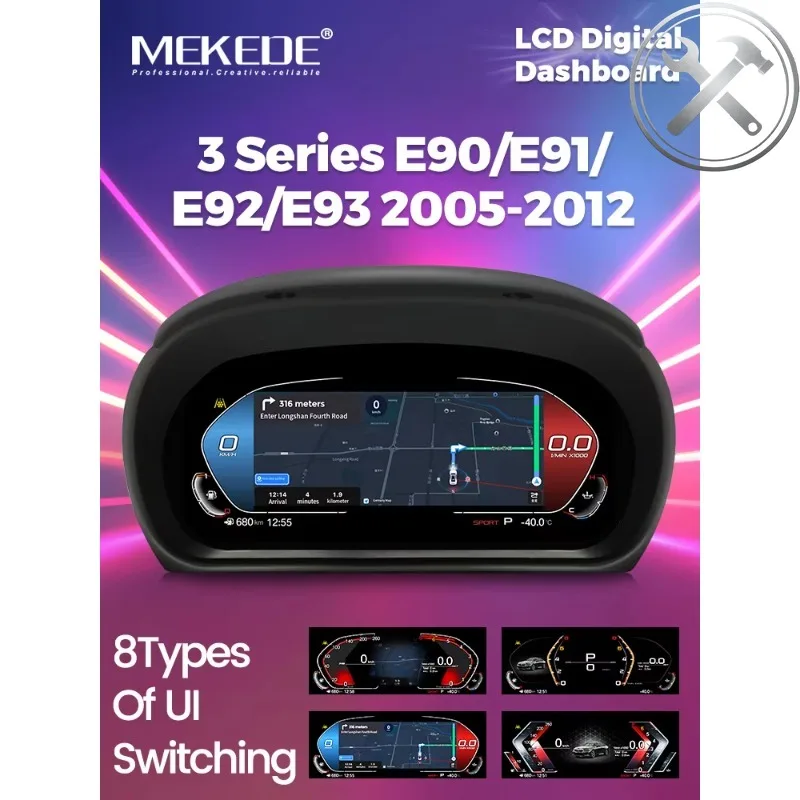 MEKEDE Virtual Screen Digital Cluster With Wireless Carplay Auto Interior Upgrade for 3 Series E90/E91/E92/E93 2005-2012
MEKEDE Virtual Screen Digital Cluster With Wireless Carplay Auto Interior Upgrade for 3 Series E90/E91/E92/E93 2005-2012
