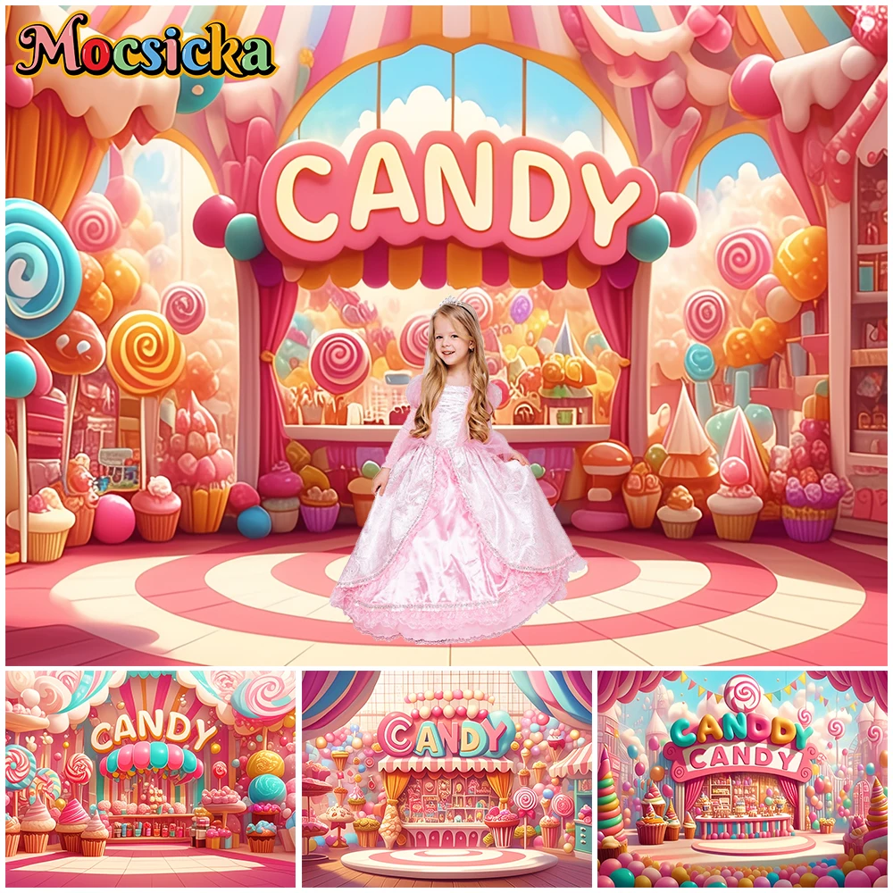 Mocsicka Happy Birthday Backdrop Photography Children Boy Girl Portrait Photo Background Pink Candy Dessert Lollipop Party Decor
Mocsicka Happy Birthday Backdrop Photography Children Boy Girl Portrait Photo Background Pink Candy Dessert Lollipop Party Decor