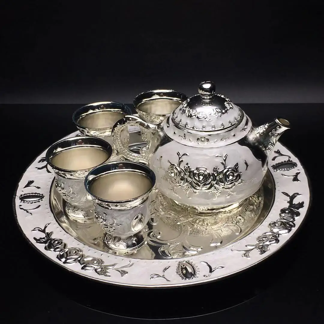 High-grade sterling silver 9999 tea set tea cup gifts with court style tea cup set high appearance level brewing teapot
High-grade sterling silver 9999 tea set tea cup gifts with court style tea cup set high appearance level brewing teapot