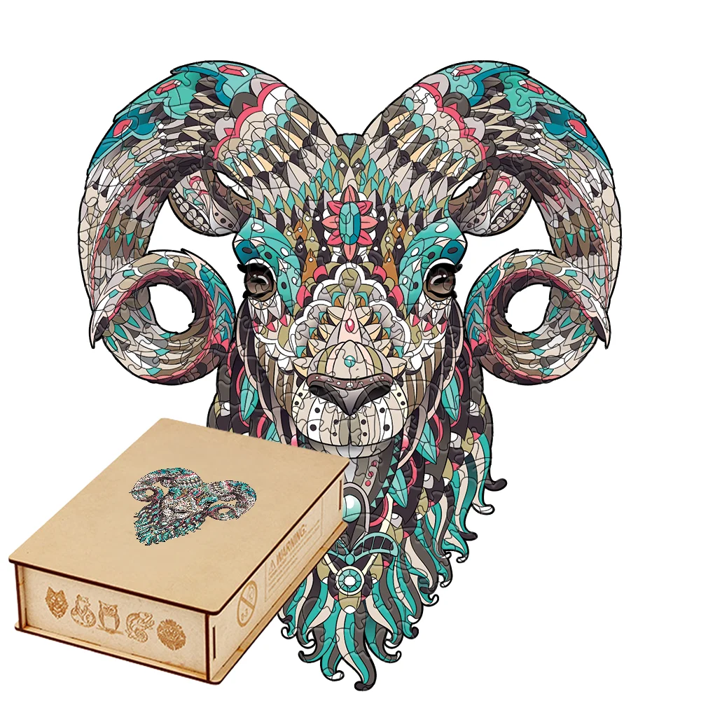 Tribal Ram Goat 3D Wooden Puzzles for Adults Mandala Totem Shaped Wood Jigsaw Puzzle Brain Teasers Hobby Craft Gift Decor
Tribal Ram Goat 3D Wooden Puzzles for Adults Mandala Totem Shaped Wood Jigsaw Puzzle Brain Teasers Hobby Craft Gift Decor