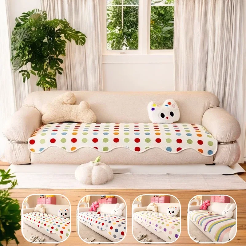 Colorful Chenille Sofa Mat Non-Slip Irregular Sofas Towel for Living Room Couch Cushion Furniture Protector for Girl's Room
Colorful Chenille Sofa Mat Non-Slip Irregular Sofas Towel for Living Room Couch Cushion Furniture Protector for Girl's Room