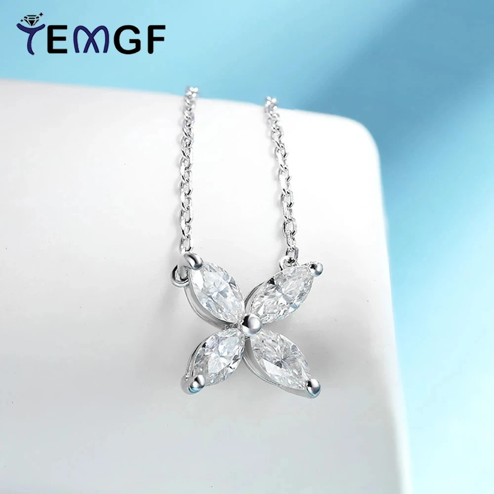 TEMGF Moissanite Necklace 3*6mm Marquise Inlay Pendant S925 sterling Silver Chain for Women Classic Simple Sparkling Jewelry
TEMGF Moissanite Necklace 3*6mm Marquise Inlay Pendant S925 sterling Silver Chain for Women Classic Simple Sparkling Jewelry