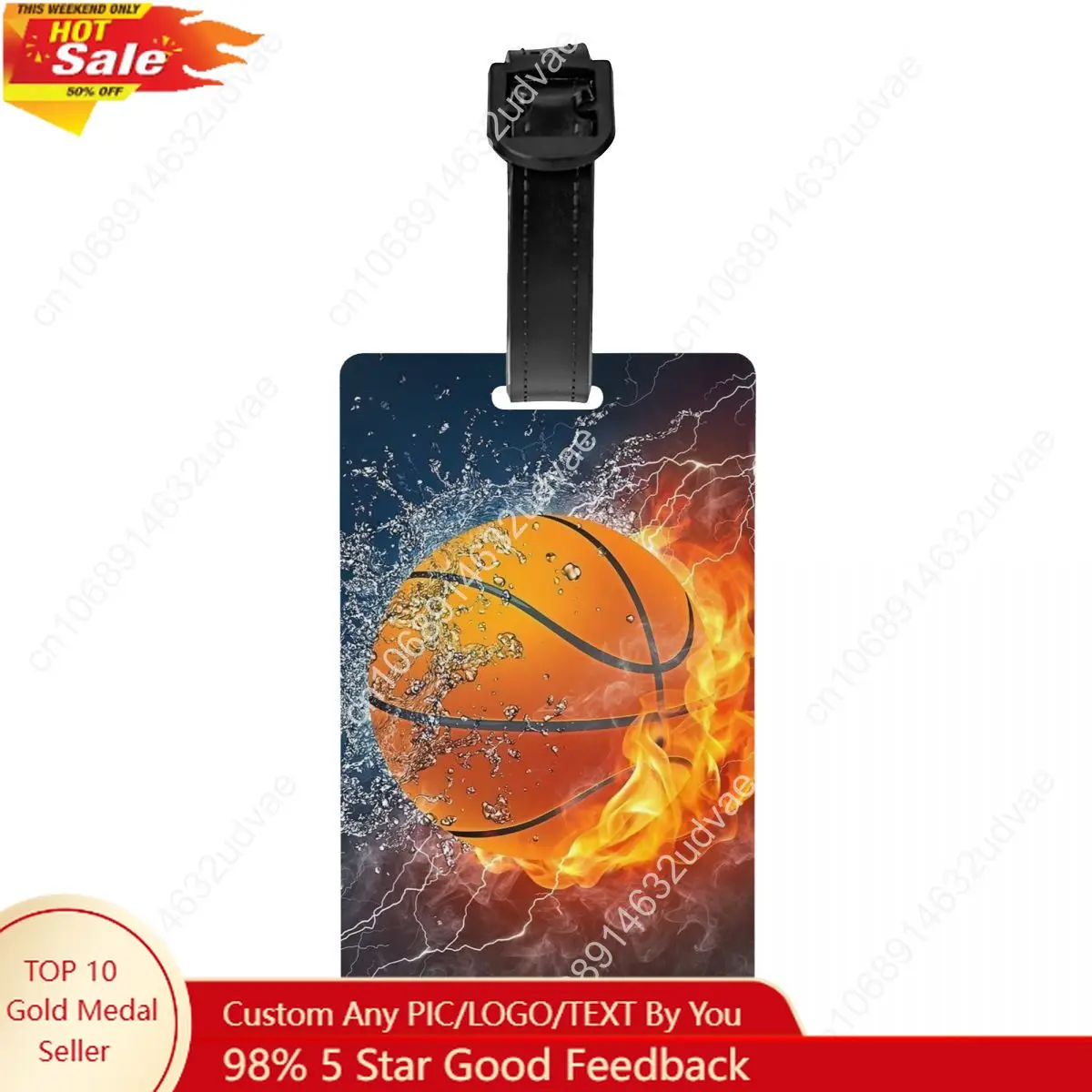 Custom Basketball Ice And Fire Luggage Tag With Name Card Sport Player Privacy Cover ID Label for Travel Bag Suitcase
Custom Basketball Ice And Fire Luggage Tag With Name Card Sport Player Privacy Cover ID Label for Travel Bag Suitcase