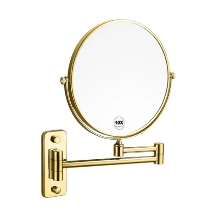 Gold 1x10x Double Sided Magnifying Bathroom Makeup Mirror 360 Degree Swivel Mirror Adjustable Telescopic Arm Wall Mount 8 Inch
Gold 1x10x Double Sided Magnifying Bathroom Makeup Mirror 360 Degree Swivel Mirror Adjustable Telescopic Arm Wall Mount 8 Inch