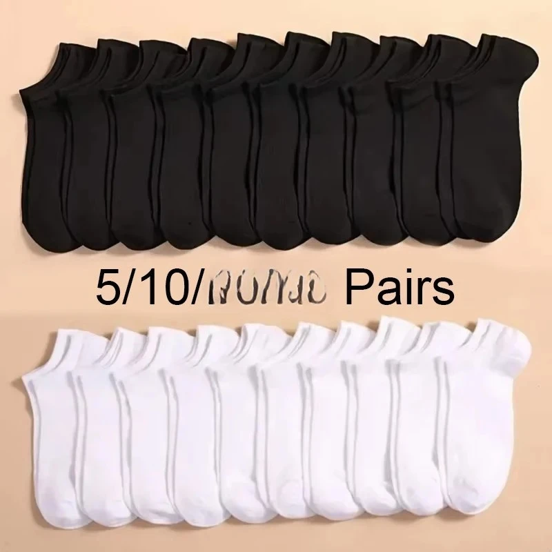 5/10 / Pairs Unisex Casual Plain Color Boat Socks Thin Breathable Comfy Anti Odor Sweat-absorbing Ankle Socks For Men Women
5/10 / Pairs Unisex Casual Plain Color Boat Socks Thin Breathable Comfy Anti Odor Sweat-absorbing Ankle Socks For Men Women