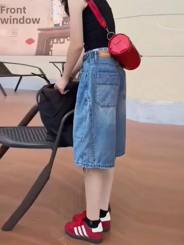 High Waist plus Size Denim Shorts Women's Summer Thin Sixteen Five Inch Pants Slimming Five Inch Shorts Casual Wide Leg Jeans
High Waist plus Size Denim Shorts Women's Summer Thin Sixteen Five Inch Pants Slimming Five Inch Shorts Casual Wide Leg Jeans