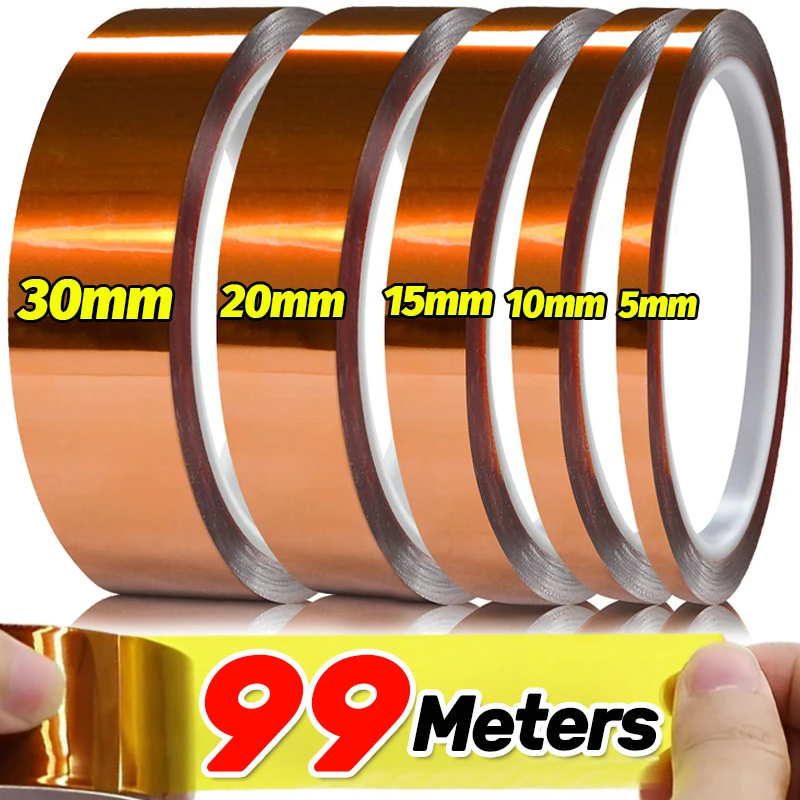 High Temperature Heat Tape Gold Insulating Polyimide Adhesives Battery Wire 3D Printing Circuit Board Antistatic Protection Tape
High Temperature Heat Tape Gold Insulating Polyimide Adhesives Battery Wire 3D Printing Circuit Board Antistatic Protection Tape