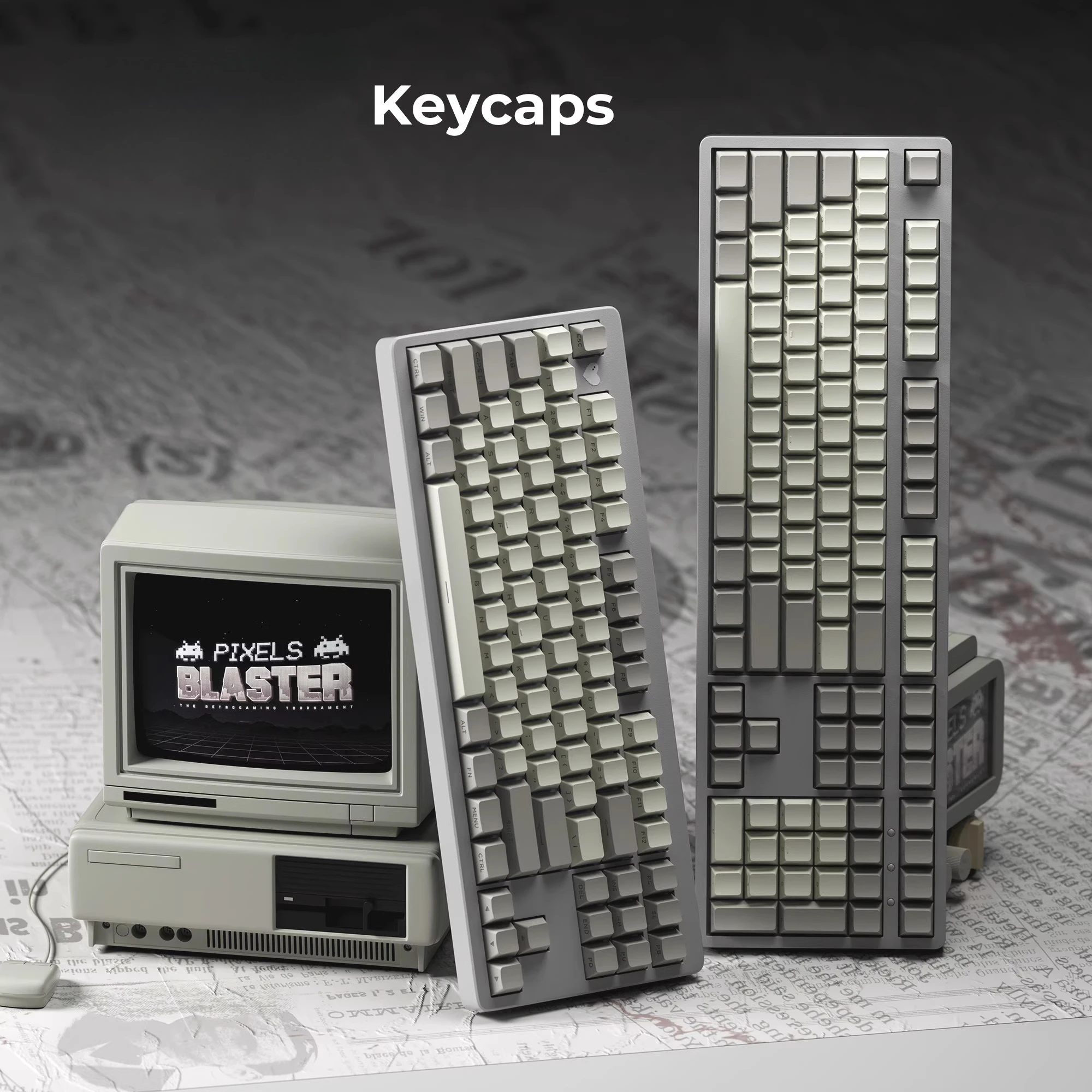 Retro gray PBT material, original office e-sports with column keycaps, suitable for Mai from little bee wooting
Retro gray PBT material, original office e-sports with column keycaps, suitable for Mai from little bee wooting