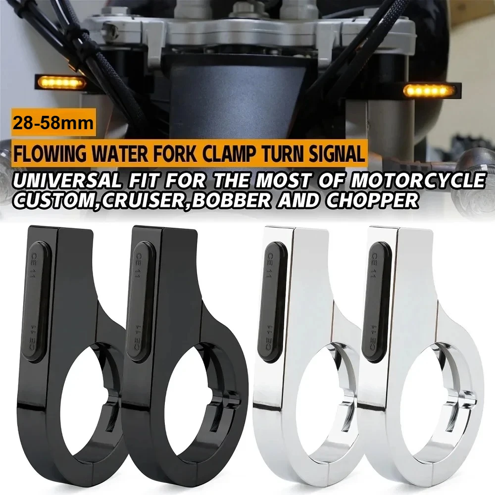 28-58mm Motorcycle Universal LED Front Fork Tube Turn Signal Light Running Indicator Mount Clamp for Harley Honda Suzuki Aprilia
28-58mm Motorcycle Universal LED Front Fork Tube Turn Signal Light Running Indicator Mount Clamp for Harley Honda Suzuki Aprilia