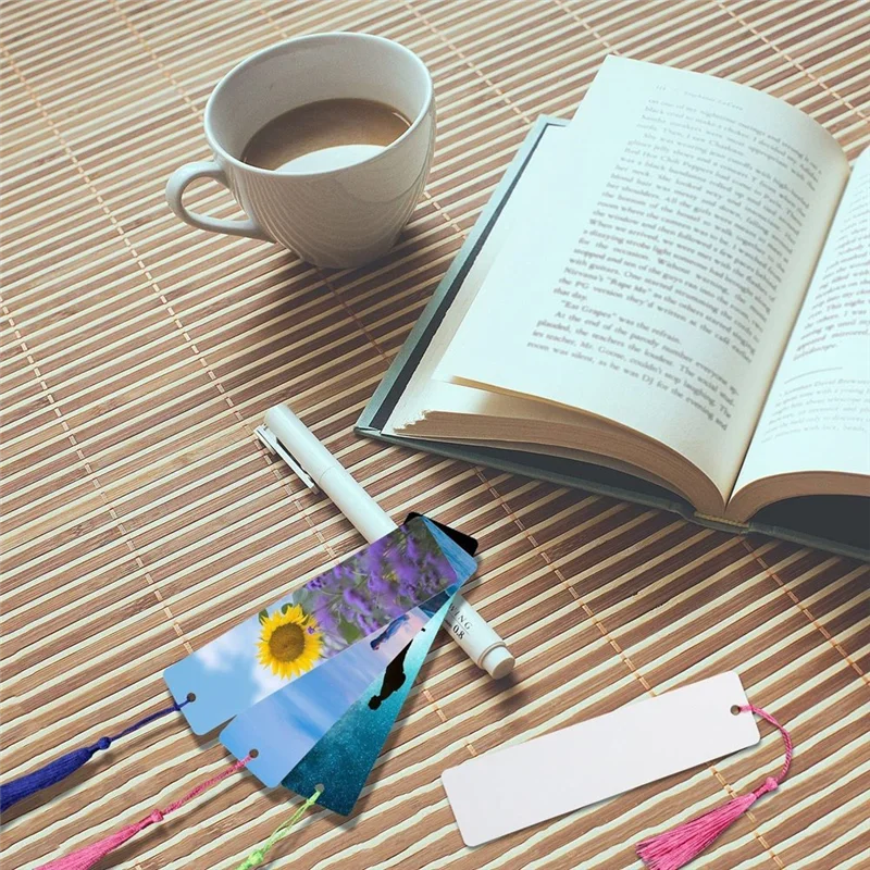 LICE-50Pcs Sublimation Bookmark Blank Heat Transfer Aluminum Metal Bookmarks Bulk DIY Bookmarks With Hole And Colorful Tassel
LICE-50Pcs Sublimation Bookmark Blank Heat Transfer Aluminum Metal Bookmarks Bulk DIY Bookmarks With Hole And Colorful Tassel