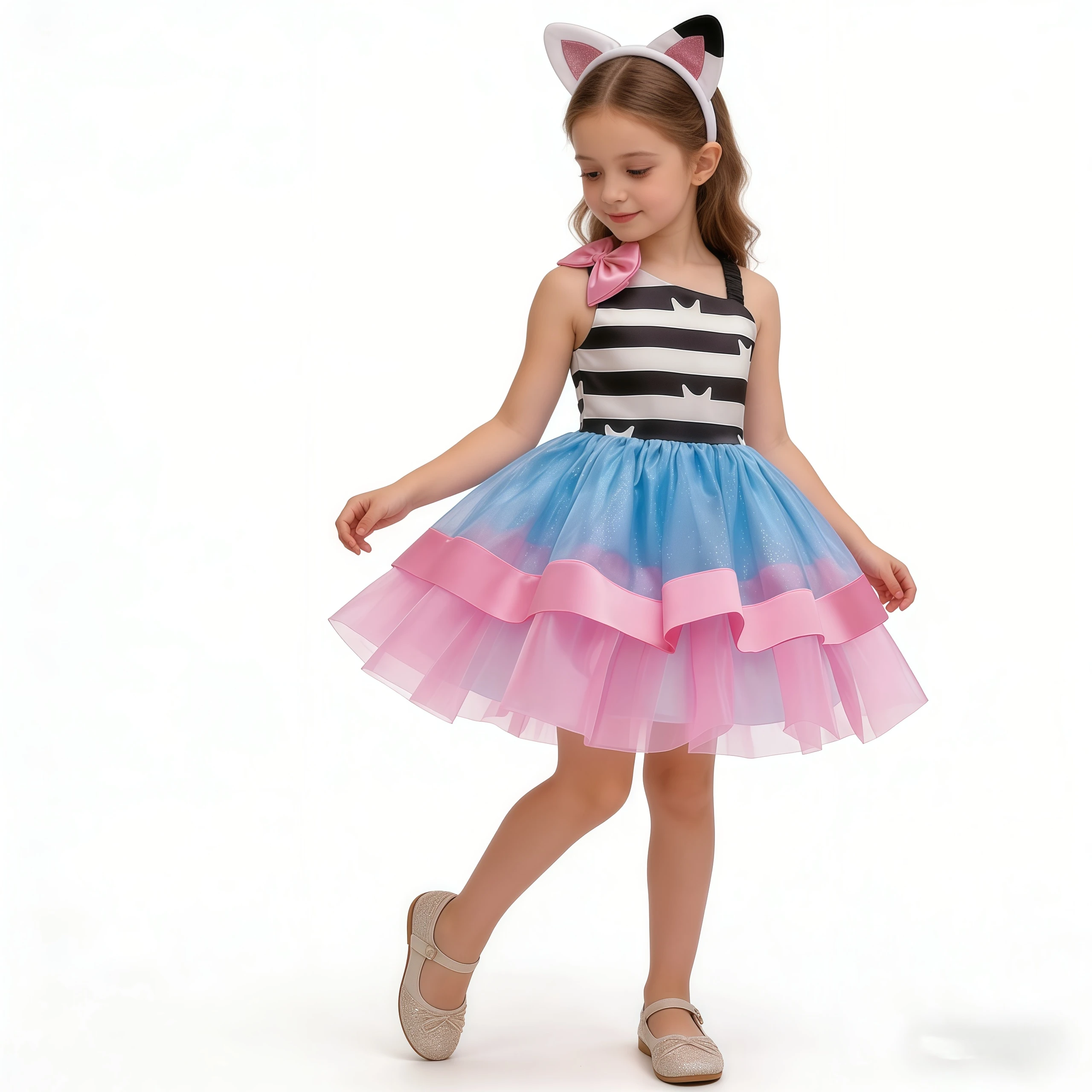 Girls Fancy Mesh Tutu Dress With Glitter Cat Headband Tulle Princess Dress Set Kids Halloween Birthday Party Carnival Costume
Girls Fancy Mesh Tutu Dress With Glitter Cat Headband Tulle Princess Dress Set Kids Halloween Birthday Party Carnival Costume