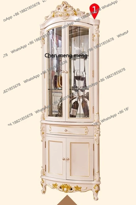 American Villa Dining Room Home Living Room Storage Floor Cabinet Fan Against Wall Corner White Wine Cabinet
American Villa Dining Room Home Living Room Storage Floor Cabinet Fan Against Wall Corner White Wine Cabinet