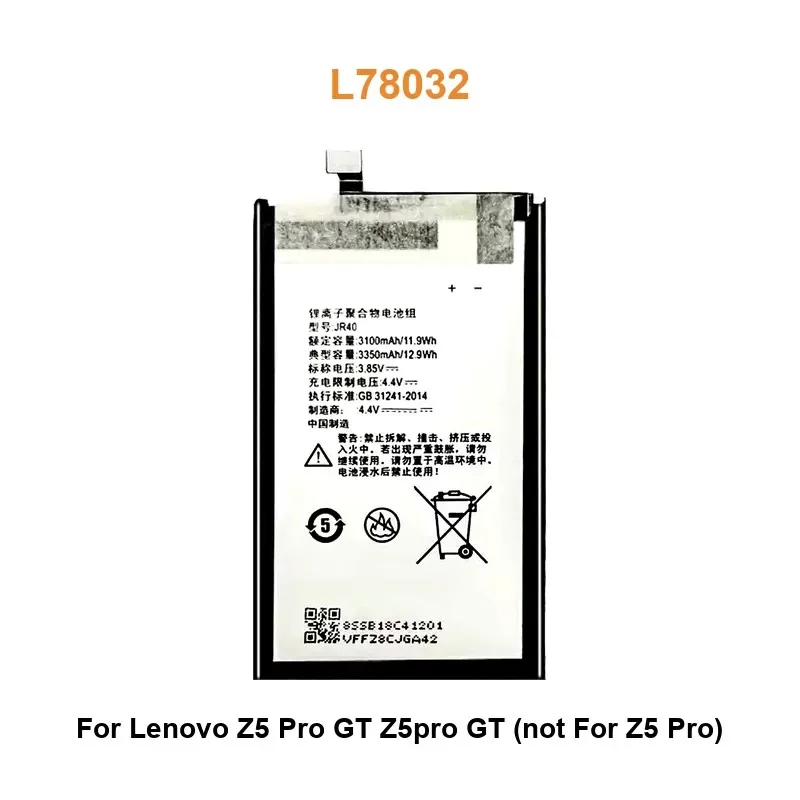 Mobile Phone Battery For Lenovo Z5 Pro GT Z5pro GT (not For Z5 Pro) L78032 3350mAh Real Capacity
Mobile Phone Battery For Lenovo Z5 Pro GT Z5pro GT (not For Z5 Pro) L78032 3350mAh Real Capacity