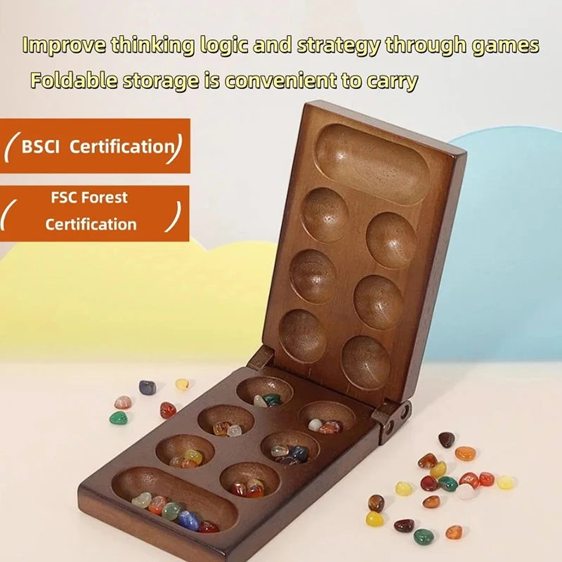 Древние африканские шахматы Mancala, набор шахмат из цельного дерева в сочетании с изысканными каменными гранулами, необходимые настольные игры
Древние африканские шахматы Mancala, набор шахмат из цельного дерева в сочетании с изысканными каменными гранулами, необходимые настольные игры