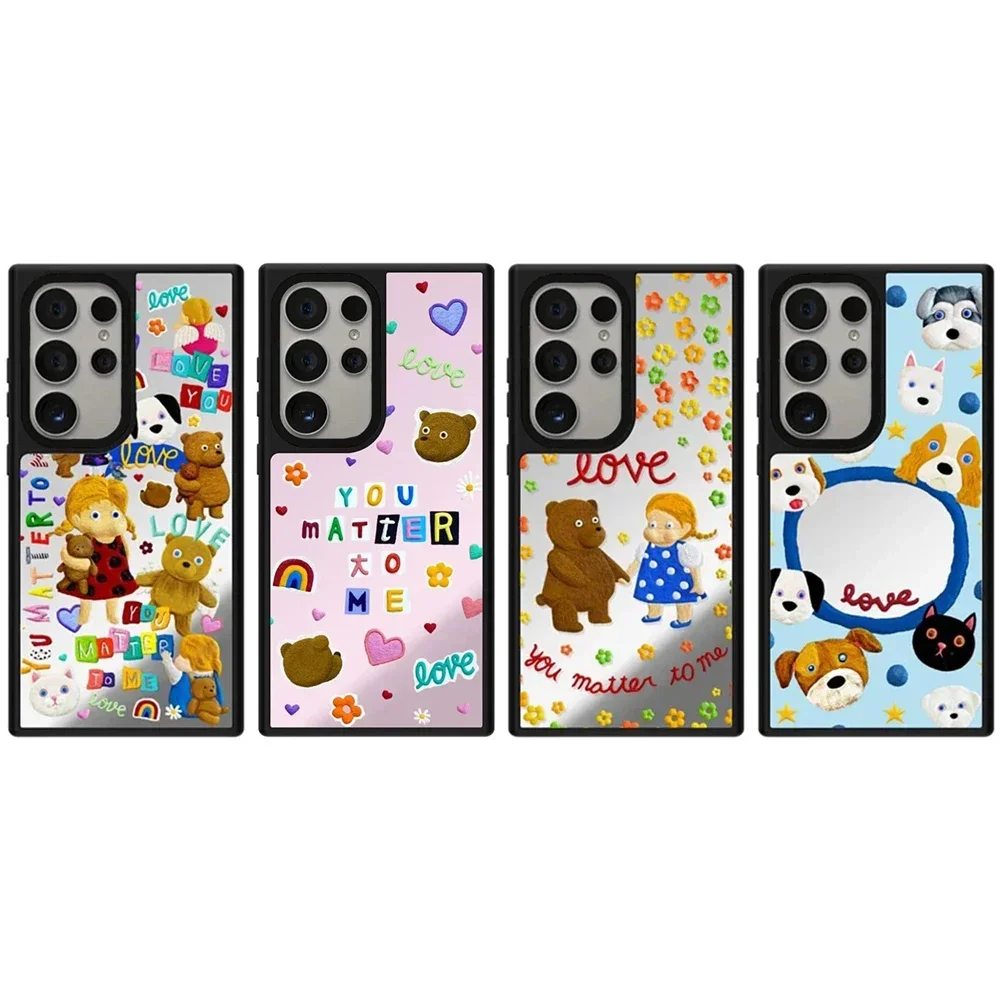 Cartoon Bear Mirror Surface Protective Case for Samsung Galaxy S23 S24 S25 Ultra S23U S24U S25U Shell with MagSafe
Cartoon Bear Mirror Surface Protective Case for Samsung Galaxy S23 S24 S25 Ultra S23U S24U S25U Shell with MagSafe