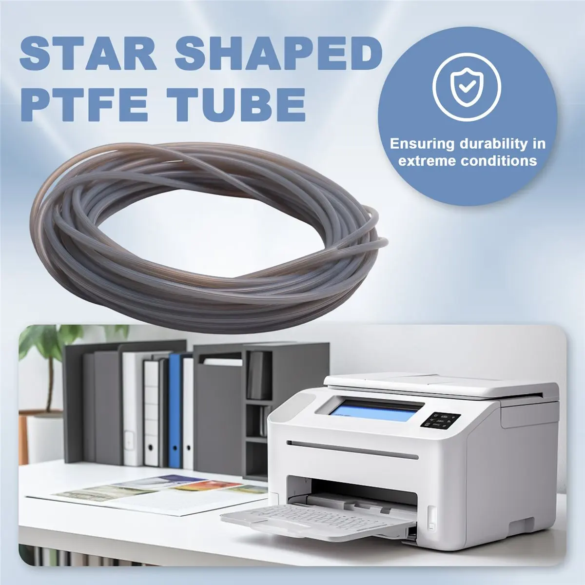 BOFF Mellow Star Shaped Materials PTFE Tube 4mm OD Ultra-Smooth Flow DIY 3D Printer for Bambu Lab AMS Creality-10m
BOFF Mellow Star Shaped Materials PTFE Tube 4mm OD Ultra-Smooth Flow DIY 3D Printer for Bambu Lab AMS Creality-10m