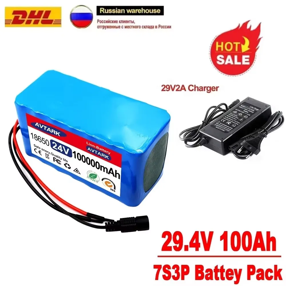 100% NEW 24V 100Ah 18650 Li-ion Battery Pack 7S3P 29.4V 100000mAh Bicycle Moped /Electric/Lithium Ion Battery Pack 2A Charger
100% NEW 24V 100Ah 18650 Li-ion Battery Pack 7S3P 29.4V 100000mAh Bicycle Moped /Electric/Lithium Ion Battery Pack 2A Charger
