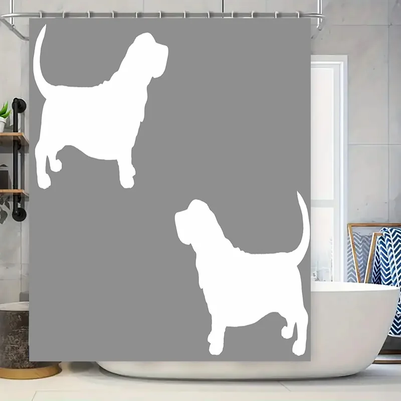 Минималистичный современный набор занавесок для душа с силуэтом собаки, дизайн белого, серого цвета, декор для ванной комнаты с металлическими кольцами-крючками для дома U
Минималистичный современный набор занавесок для душа с силуэтом собаки, дизайн белого, серого цвета, декор для ванной комнаты с металлическими кольцами-крючками для дома U