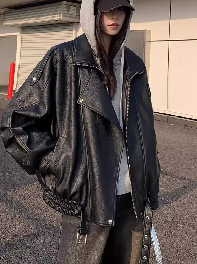 Extra Large 300 Pounds High-End PU Leather Jacket Men's Women's Spring Autumn Loose Fit Vintage Style Outerwear Coat
Extra Large 300 Pounds High-End PU Leather Jacket Men's Women's Spring Autumn Loose Fit Vintage Style Outerwear Coat