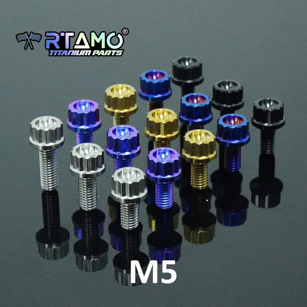 RTAMO M5X10/12/15/20 мм болт из титанового сплава 12-точечный противоугонный винт высокой прочности для велосипедов, аксессуары для мотоциклов, крепежные детали
RTAMO M5X10/12/15/20 мм болт из титанового сплава 12-точечный противоугонный винт высокой прочности для велосипедов, аксессуары для мотоциклов, крепежные детали