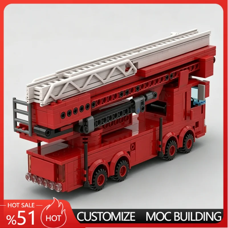 444 Parts City Rescue Fire Ladder Truck MOC Vehicle Model DIY Assembly Building Blocks Educational Toy Birthday Festival Gifts
444 Parts City Rescue Fire Ladder Truck MOC Vehicle Model DIY Assembly Building Blocks Educational Toy Birthday Festival Gifts