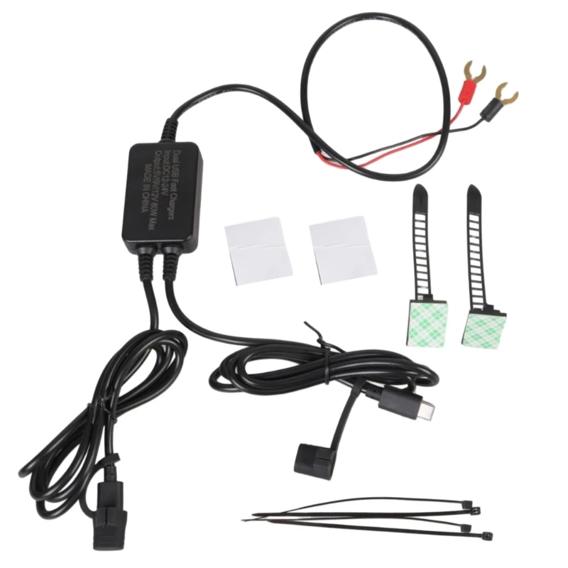 02DE 60W Double Port Type C Charging Adapter For Motorcycle With Long 1.5M Cable PD Support
02DE 60W Double Port Type C Charging Adapter For Motorcycle With Long 1.5M Cable PD Support