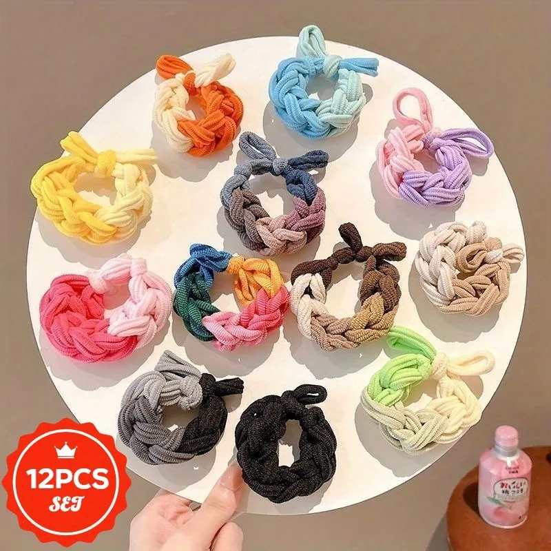 12Pcs/set Bold and Durable Hair Ties with Colorful Weaving- High Elastic Hair Bands for Women,Elegant Ponytail Hair Rope Holders
12Pcs/set Bold and Durable Hair Ties with Colorful Weaving- High Elastic Hair Bands for Women,Elegant Ponytail Hair Rope Holders