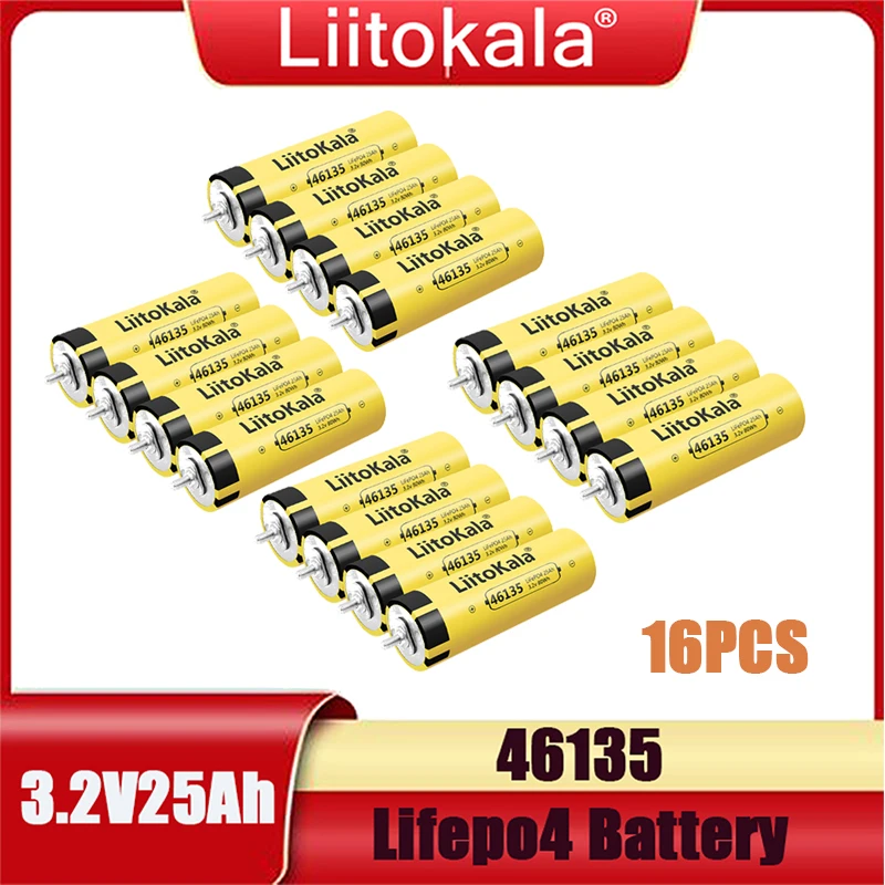 Литиевая батарея LiitoKala 3,2 в 25 Ач 3C, 16 шт., 4000 циклов для самостоятельной сборки, 12 В Lifepo4 E-bike E Scooter Wheel Chair AGV автомобильные тележки для гольфа
Литиевая батарея LiitoKala 3,2 в 25 Ач 3C, 16 шт., 4000 циклов для самостоятельной сборки, 12 В Lifepo4 E-bike E Scooter Wheel Chair AGV автомобильные тележки для гольфа