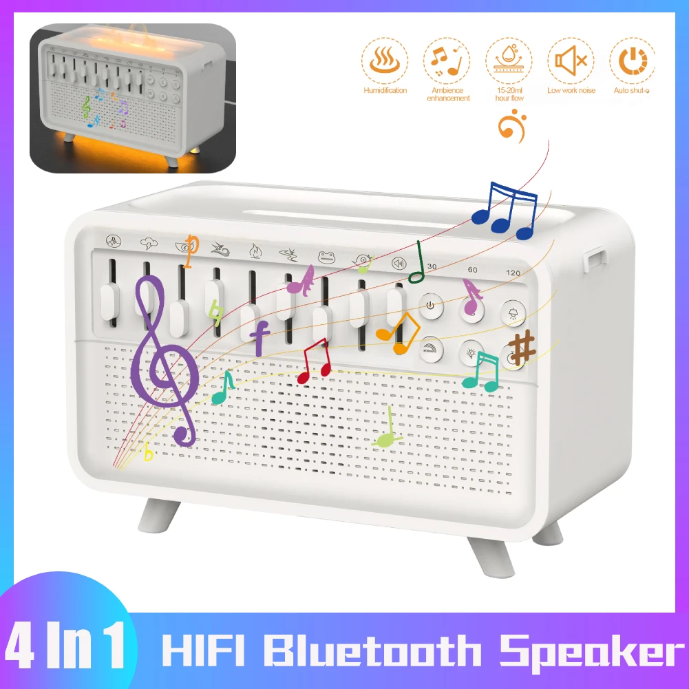 4 in 1 HIFI Bluetooth Speaker White Noise Sleeping Aid Air Aroma Diffuser Humidifier with Light Customize 8 Group Nature Sound
4 in 1 HIFI Bluetooth Speaker White Noise Sleeping Aid Air Aroma Diffuser Humidifier with Light Customize 8 Group Nature Sound