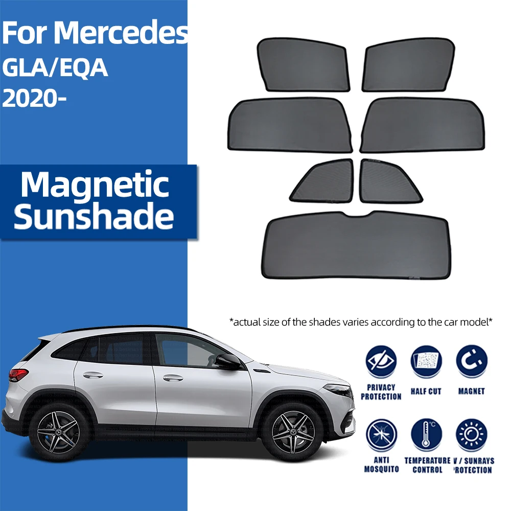 For Mercedes Benz GLA EQA 2020-2024 Magnetic Car Sunshade Shield Front Windshield Curtain Rear Side Baby Window Sun Shade Visor
For Mercedes Benz GLA EQA 2020-2024 Magnetic Car Sunshade Shield Front Windshield Curtain Rear Side Baby Window Sun Shade Visor