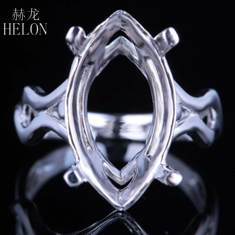 HELON 17x10MM Marquise Cut 925 Sterling Silver Semi Mount Engagement Wedding Ring Fine Jewelry Silver Ring
HELON 17x10MM Marquise Cut 925 Sterling Silver Semi Mount Engagement Wedding Ring Fine Jewelry Silver Ring