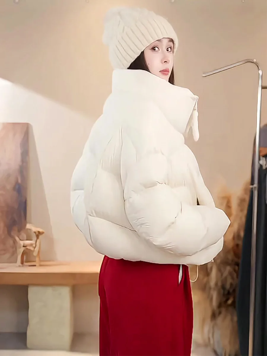 Casual Sle ort Puffer Jaet Women's Winter Warm Outerwear Bread Sle Fluffy 90 White Du down Stand Collar Coat
Casual Sle ort Puffer Jaet Women's Winter Warm Outerwear Bread Sle Fluffy 90 White Du down Stand Collar Coat