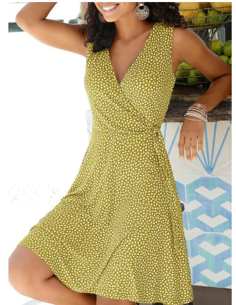 New Casual Polka Dot Dress Women V Neck Sleeveless Bandage Beach Dress Summer Bohemian Dresses For Women Clothes 2023
New Casual Polka Dot Dress Women V Neck Sleeveless Bandage Beach Dress Summer Bohemian Dresses For Women Clothes 2023