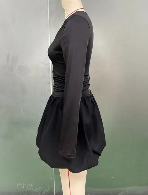 Womens Dresses 2026 Spring Autumn New Solid Color Round Neck Long Sleeved Slim Fit Elastic Casual Daily Mini Puffy Dress
Womens Dresses 2026 Spring Autumn New Solid Color Round Neck Long Sleeved Slim Fit Elastic Casual Daily Mini Puffy Dress
