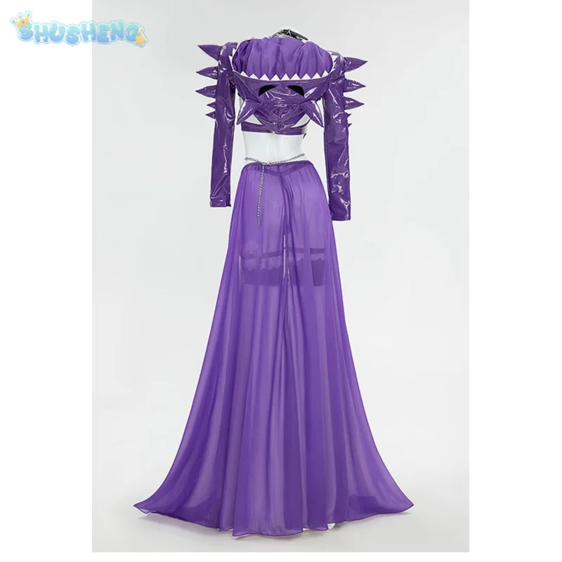 Gengar Косплей Ectoplasma Костюм Pokemo Аниме Игра Фиолетовый кожаный комбинезон куртка ожерелье носок Хэллоуин женский сексуальный комплект
Gengar Косплей Ectoplasma Костюм Pokemo Аниме Игра Фиолетовый кожаный комбинезон куртка ожерелье носок Хэллоуин женский сексуальный комплект