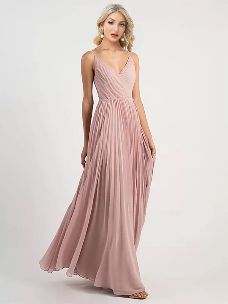 Lucyinlove Elegant Chiffon V-Neck Pleated Evening Dress 2024 Luxury Formal Party Prom Cocktail Gown Robe Vestidos For Women
Lucyinlove Elegant Chiffon V-Neck Pleated Evening Dress 2024 Luxury Formal Party Prom Cocktail Gown Robe Vestidos For Women
