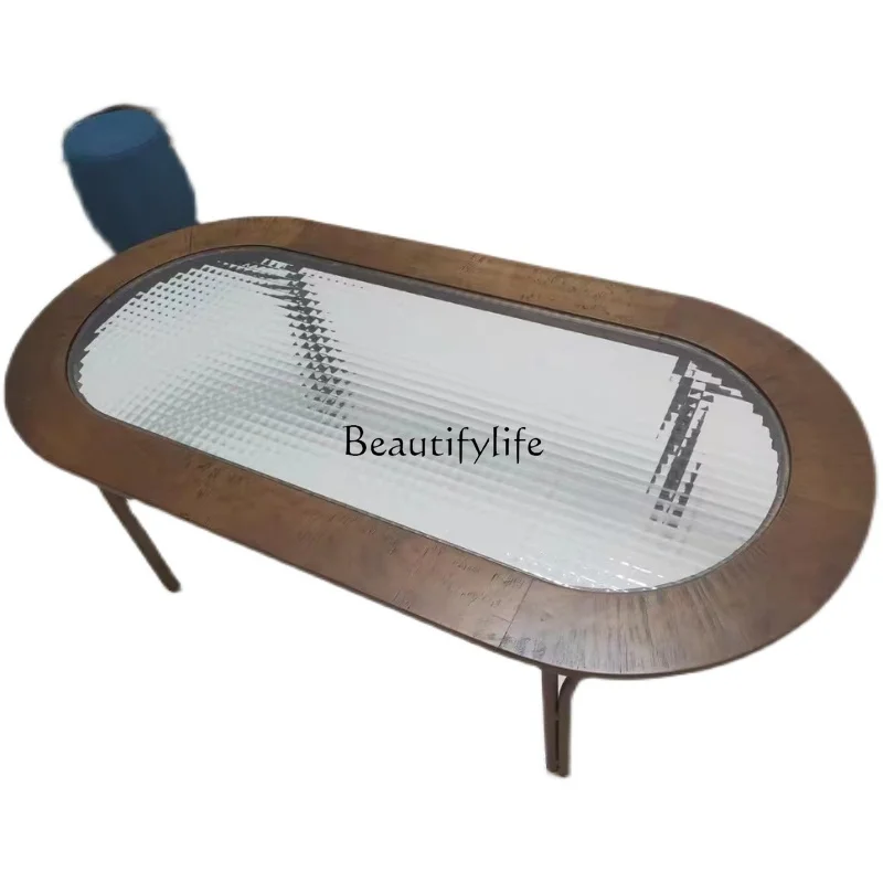 Zhonggu Retro Coffee Table Glass Small Apartment Solid Wood Nordic Modern Designer Light Luxury Tea Table
Zhonggu Retro Coffee Table Glass Small Apartment Solid Wood Nordic Modern Designer Light Luxury Tea Table