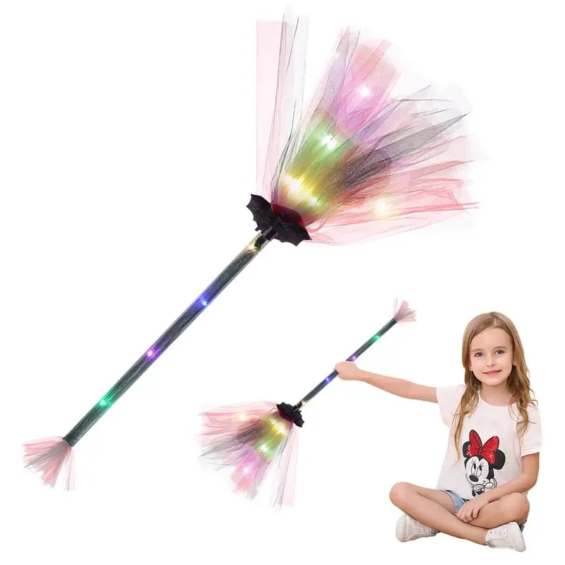 Witch Broom With Led Light Halloween Costumes Broom Children Cosplay Dress Up Witch Props Halloween Party Favors Decoration
Witch Broom With Led Light Halloween Costumes Broom Children Cosplay Dress Up Witch Props Halloween Party Favors Decoration